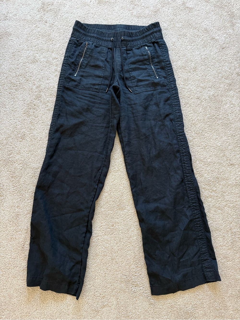 Athleta Black Linen Pants